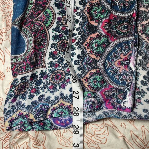 Boho Sheer Kimono Swim Cover Up M Nanette Lepore Festival Beach Resort Kaftan - Picture 9 of 9